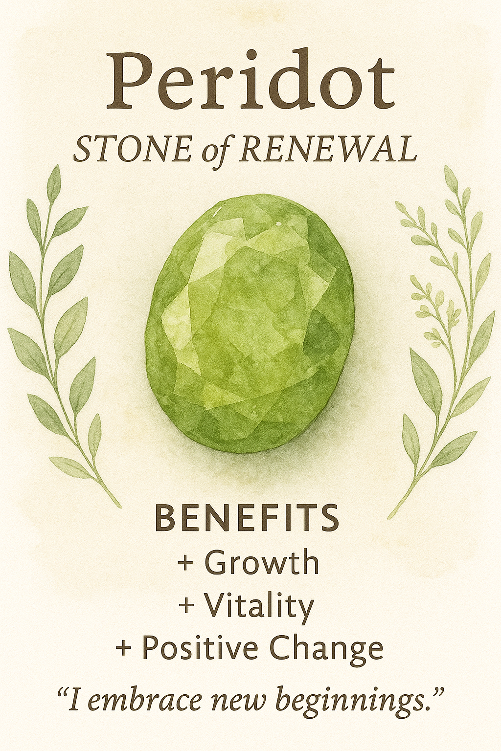 Diana Peridot Letter Ring