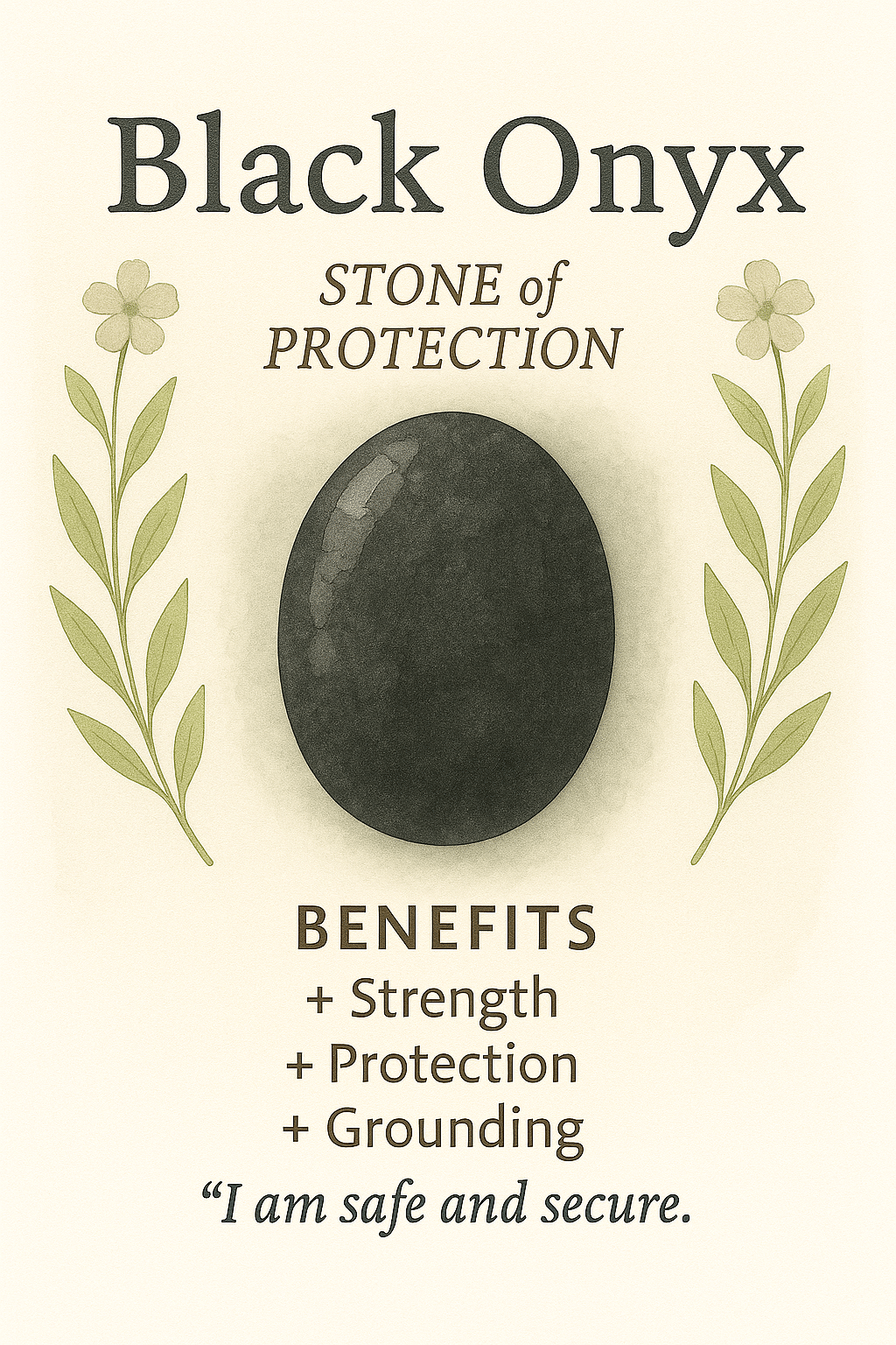 Elena Heart Onyx Crystal Necklace