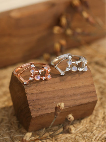 Una Zodiac Moonstone Rings