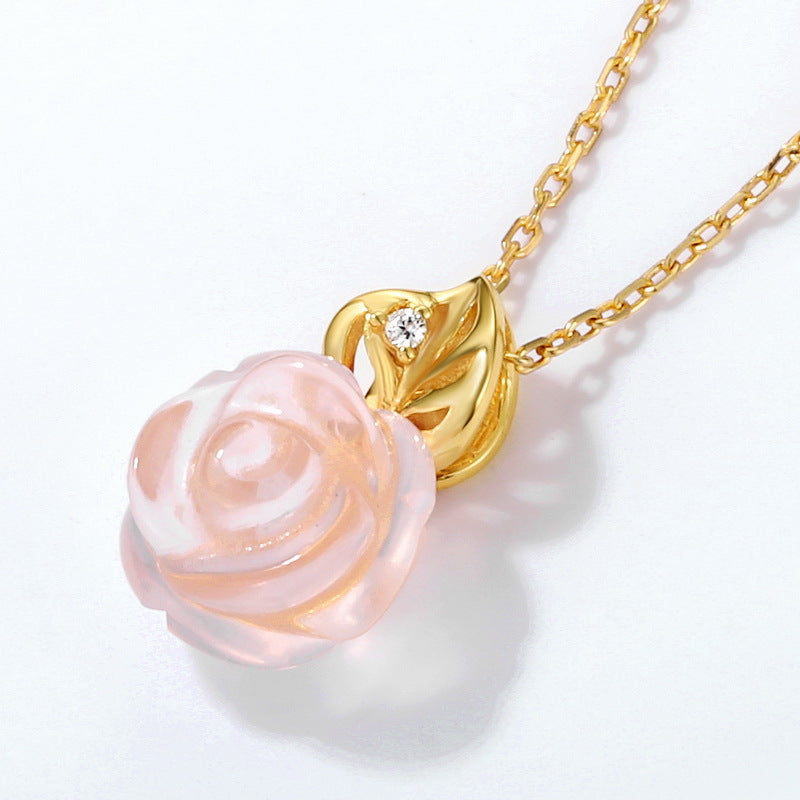 Rose Rose-Quartz Necklace