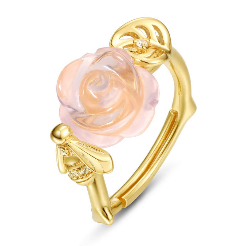Rose Rose-Quartz Ring