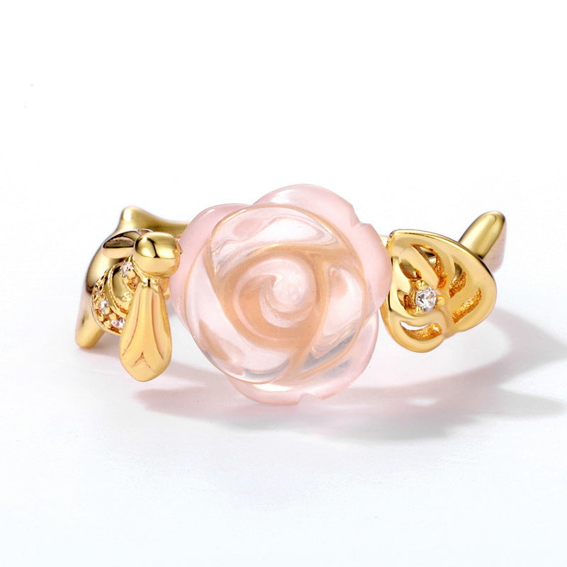 Rose Rose-Quartz Ring