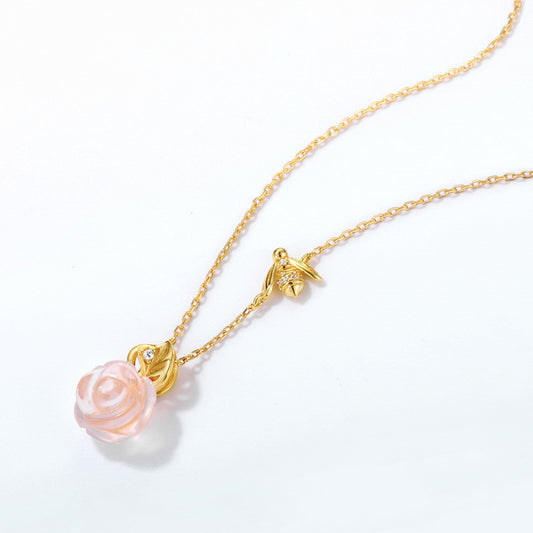 Rose Rose-Quartz Necklace
