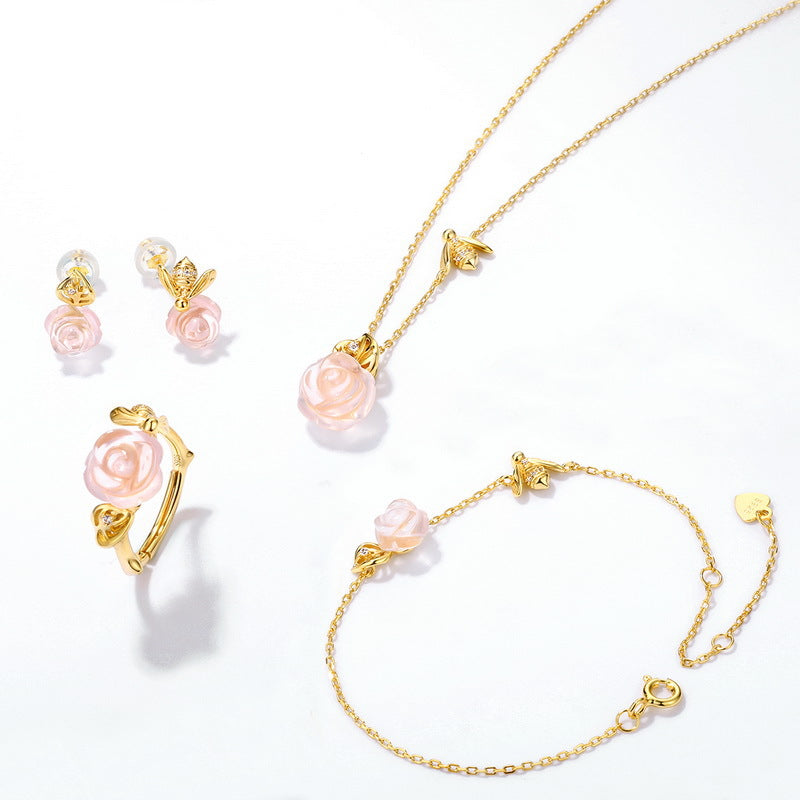 Rose Rose-Quartz Necklace
