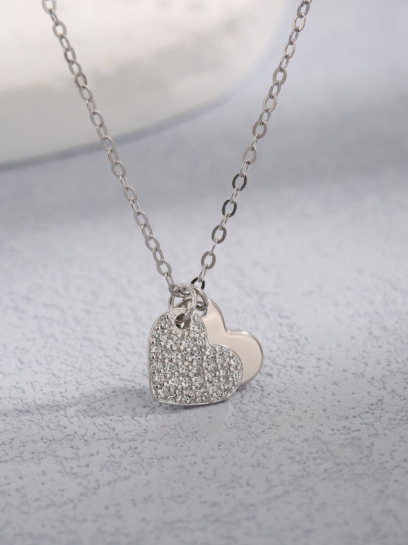 Kalia White Zircon Heart Necklace