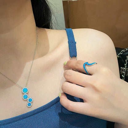 Sabrina Blue Opal Necklace