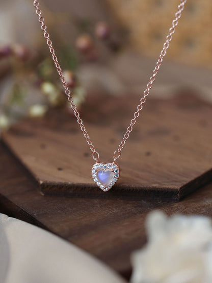 Heroine Heart Moonstone Necklace