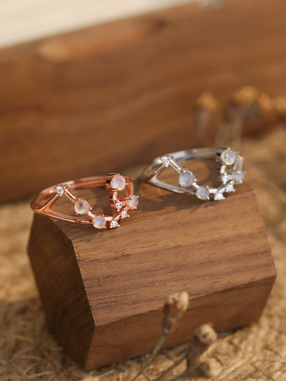 Una Zodiac Moonstone Rings
