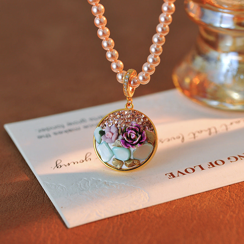 Winnie Painted Pearl Necklace