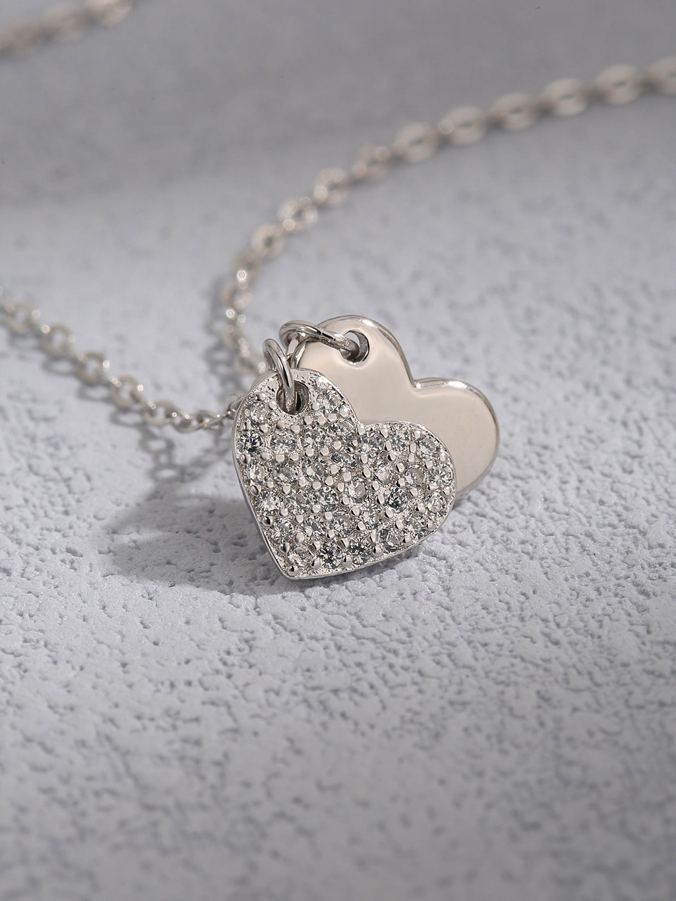 Kalia White Zircon Heart Necklace