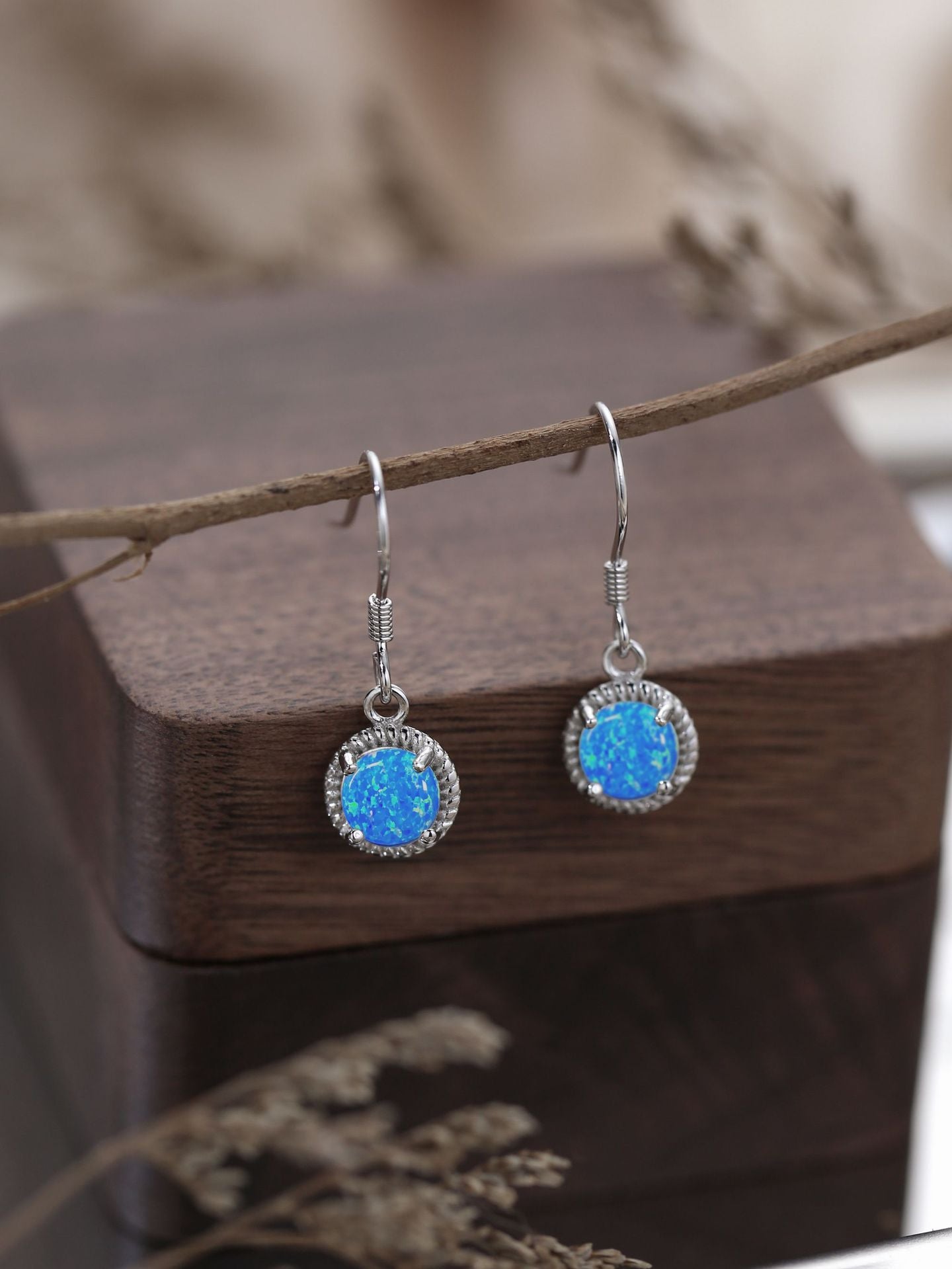 Trista Blue Opal Earring
