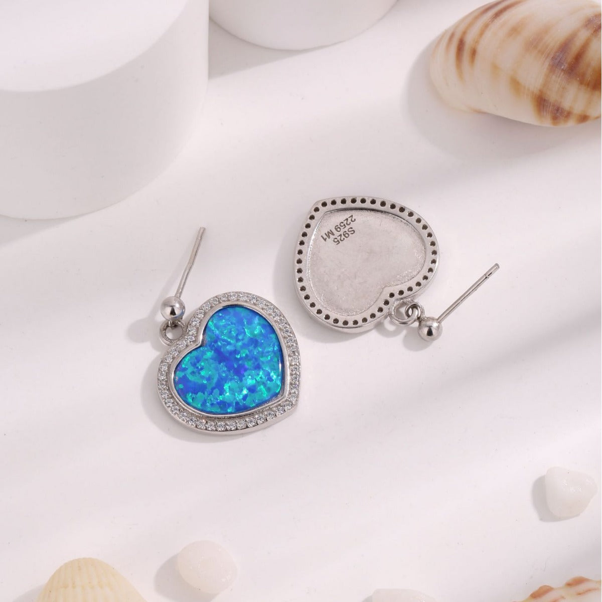 Vanessa Blue Opal Earring