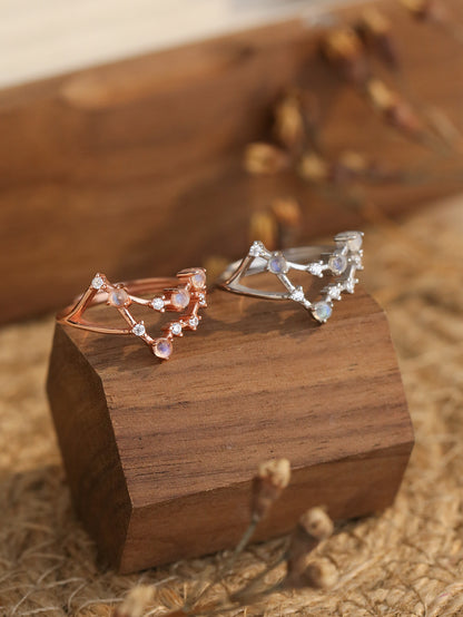Una Zodiac Moonstone Rings