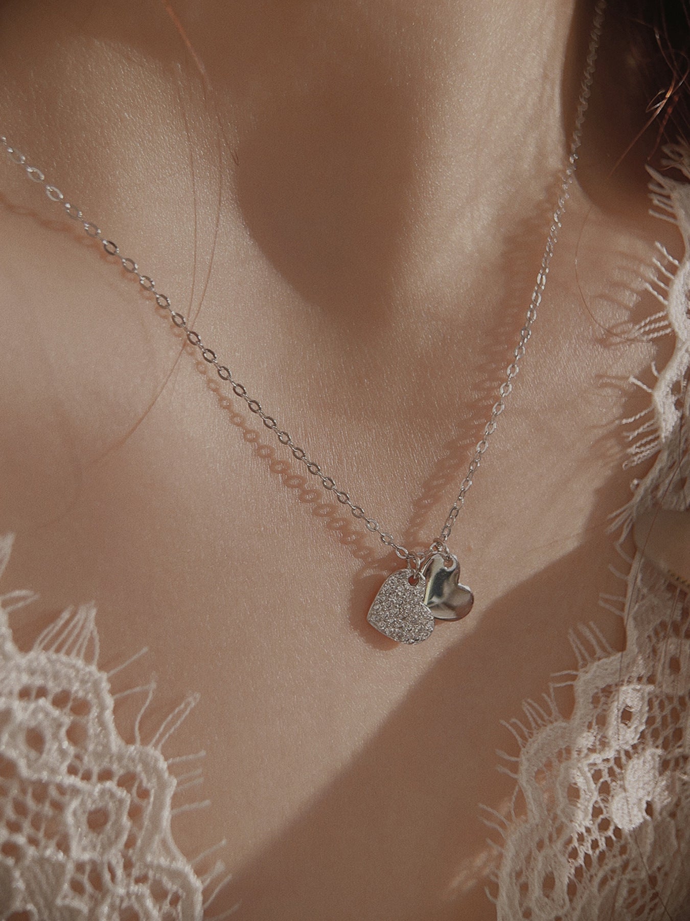 Kalia White Zircon Heart Necklace