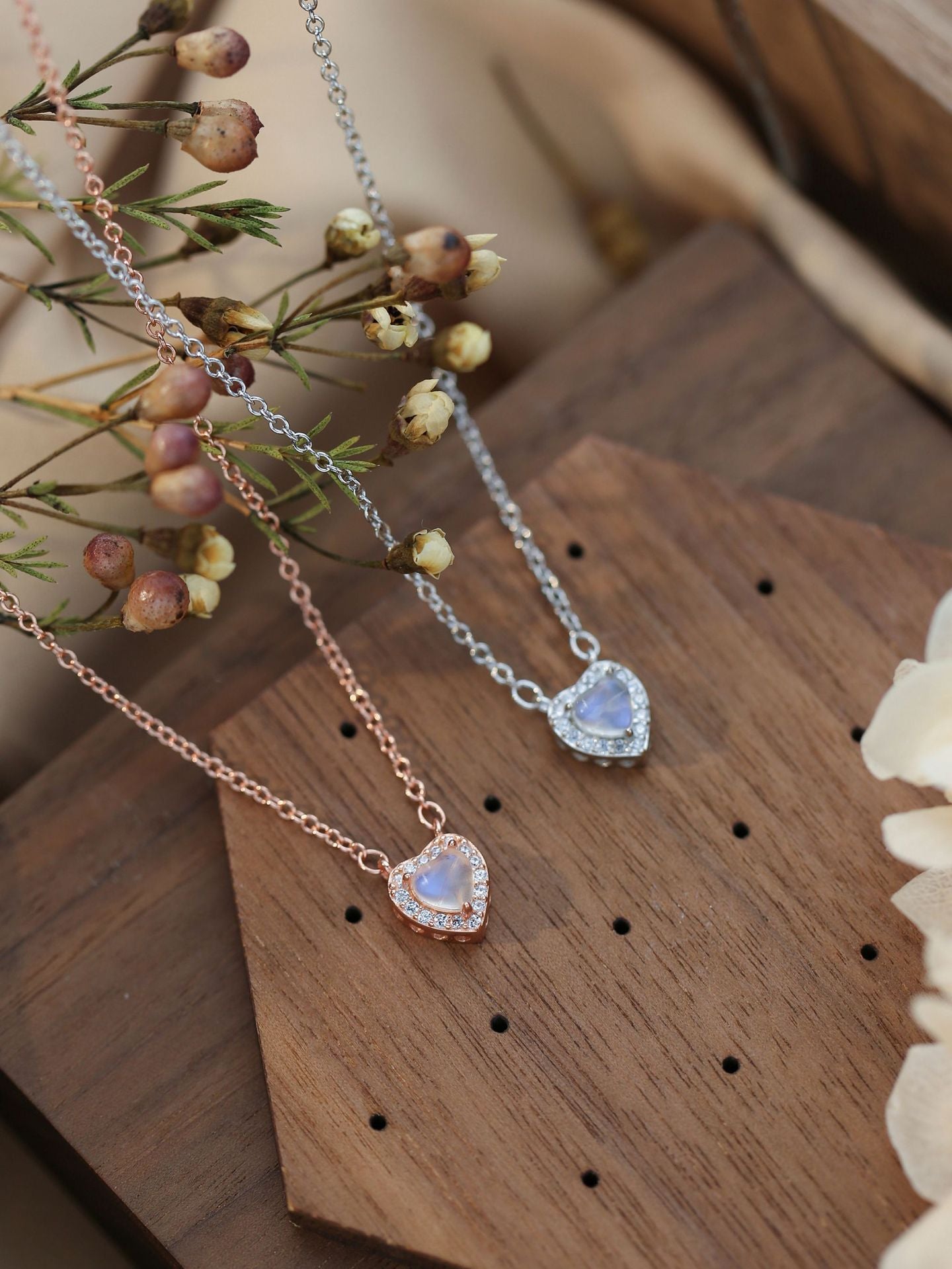 Heroine Heart Moonstone Necklace