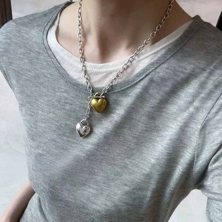 Cathy Gold and Silver Two-Tone Necklace