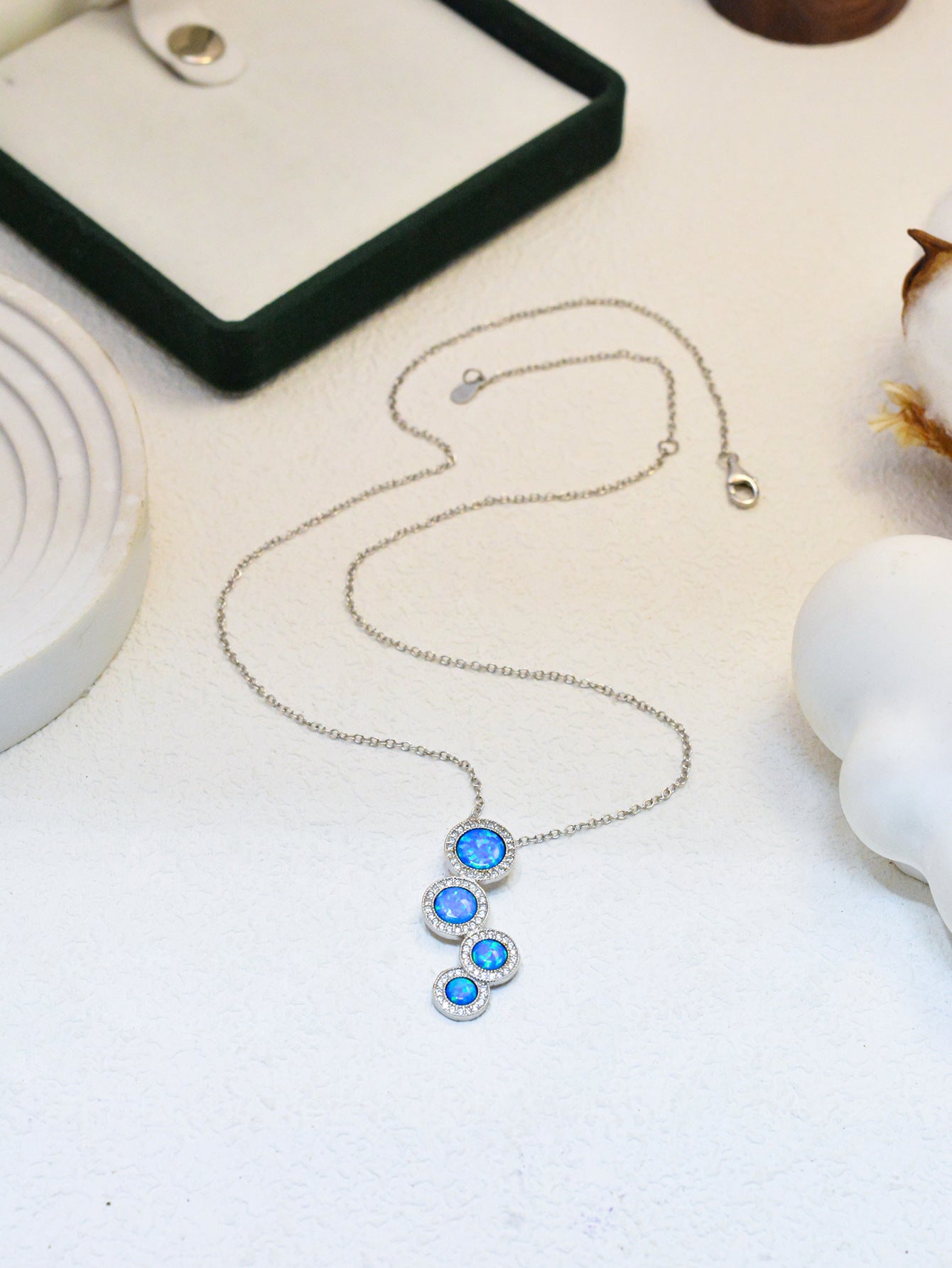 Sabrina Blue Opal Necklace
