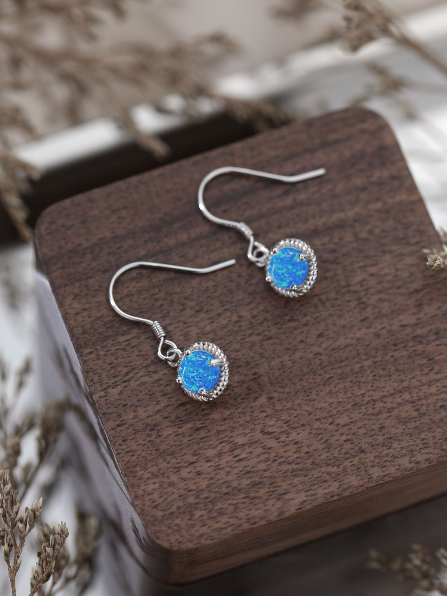 Trista Blue Opal Earring