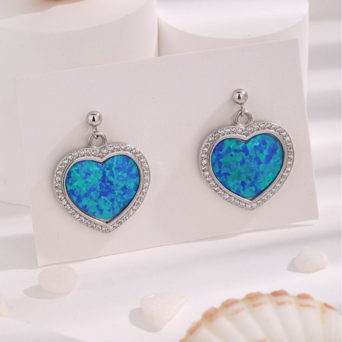 Vanessa Blue Opal Earring