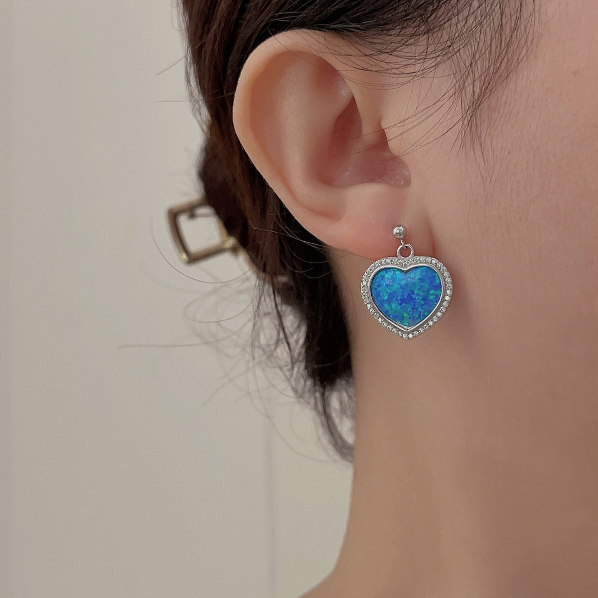 Vanessa Blue Opal Earring