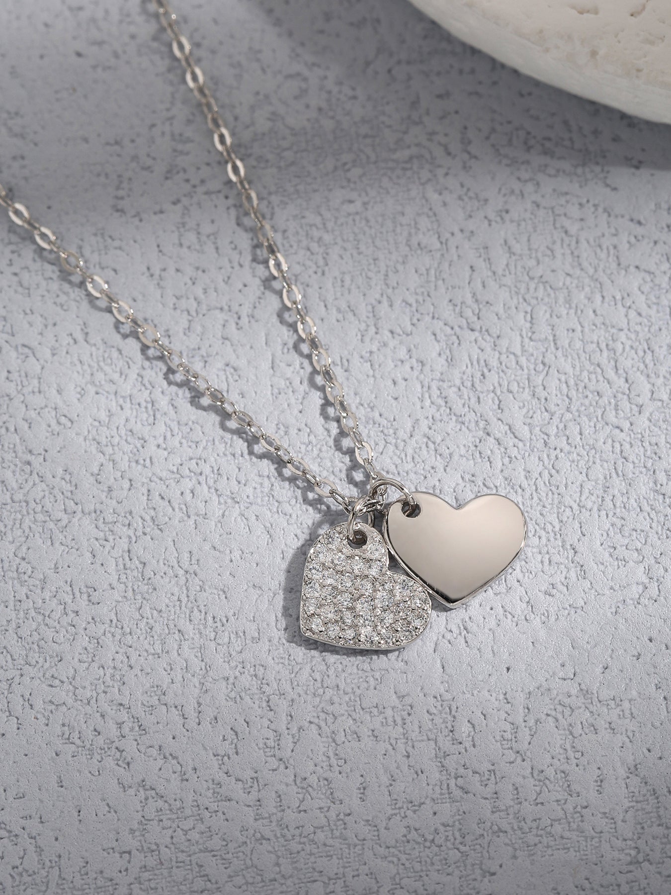 Kalia White Zircon Heart Necklace
