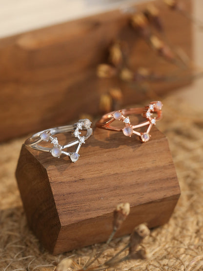 Una Zodiac Moonstone Rings