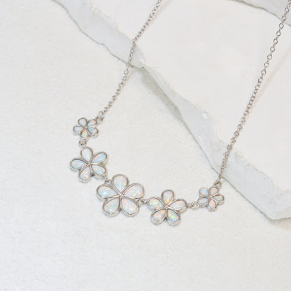 Beryl Opal Flower Necklace