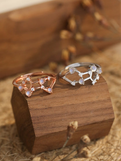Una Zodiac Moonstone Rings