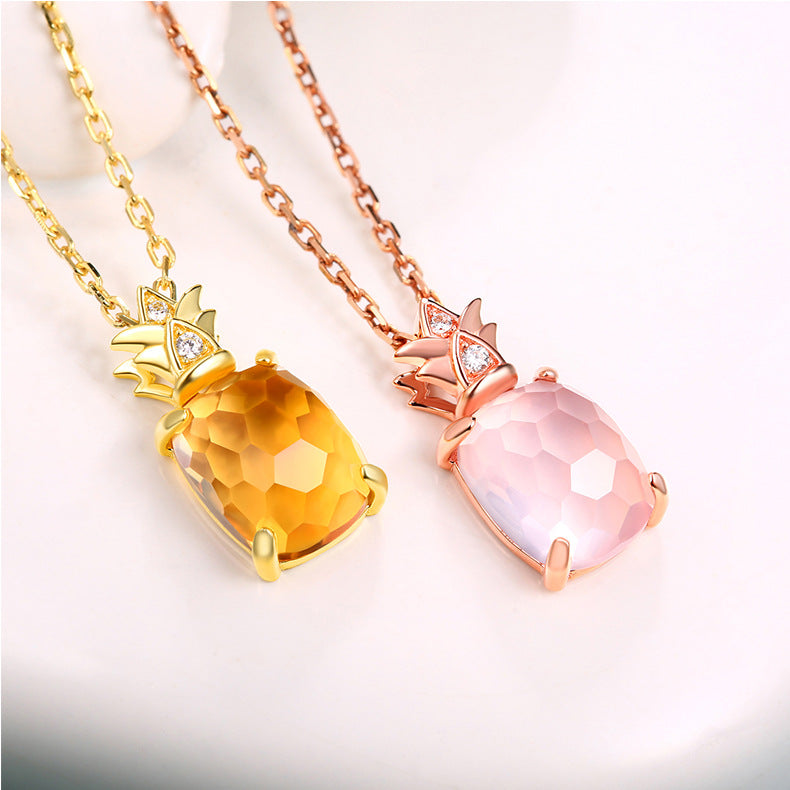 Florence Citrine & Rose Quartz Necklace