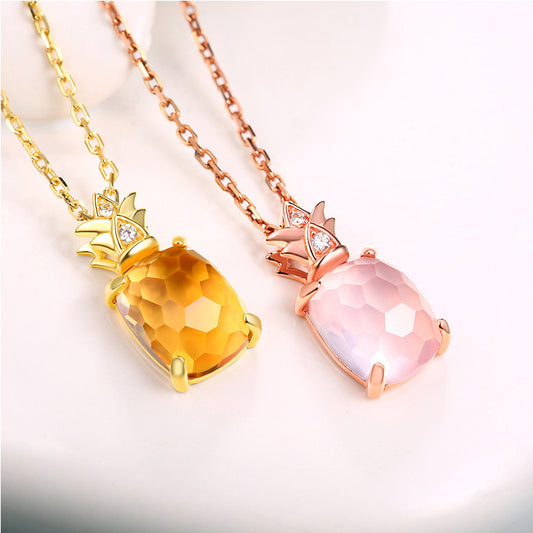 Florence Citrine & Rose Quartz Necklace