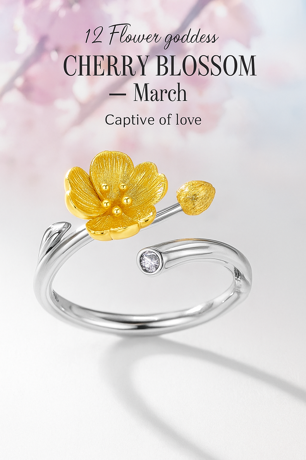 Twelve Flower Deity Ring – Cherry Blossom(March)