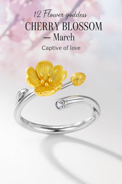 Twelve Flower Deity Ring – Cherry Blossom(March)
