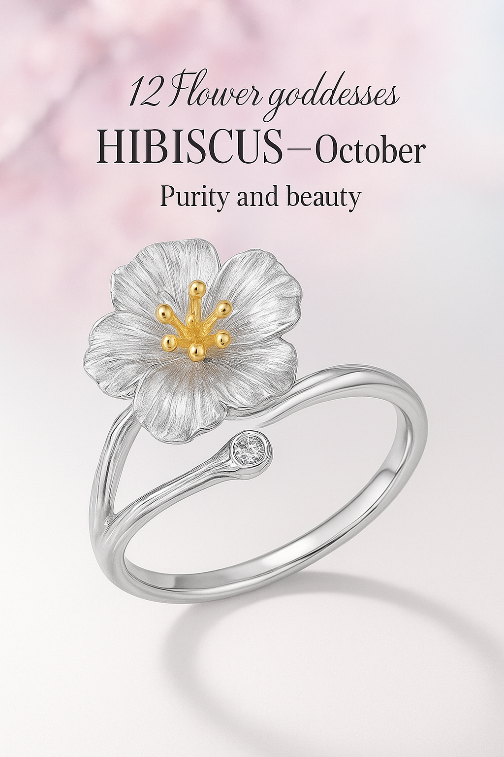 Twelve Flower Deity Ring – Hibiscus (October)