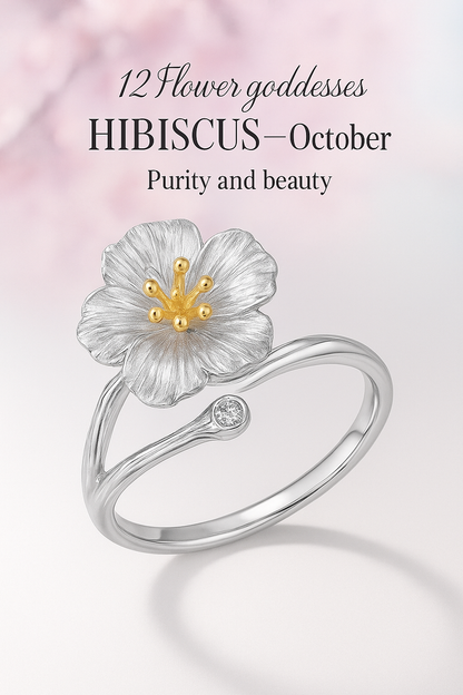 Twelve Flower Deity Ring – Hibiscus (October)