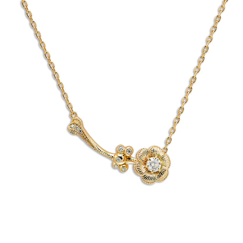 Golden Bloom Moissanite Necklace