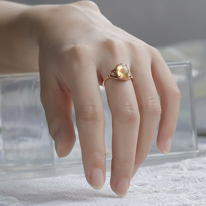 Citrine & Mother-of-Pearl Bloom Ring