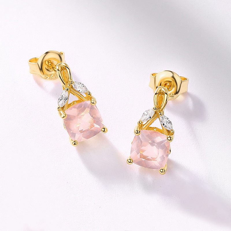 Amoret Rose-Quartz Earrings