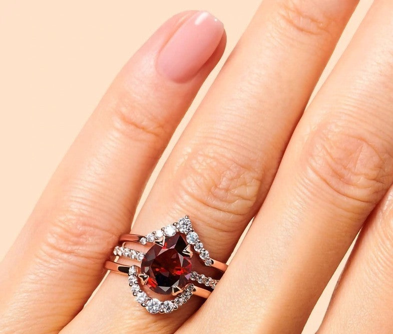 Mariabella Ruby Match Rings