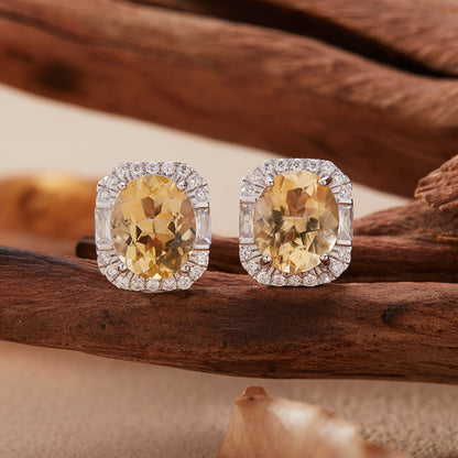 Celeste Cushion Gemstone Stud Earrings