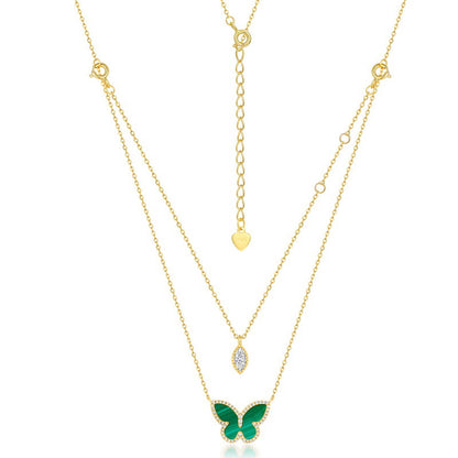 Dahlia Malachite Dedachable Necklace