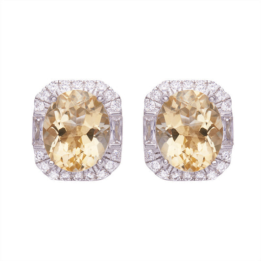 Celeste Cushion Gemstone Stud Earrings