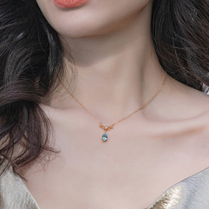 Celeste Blue Topaz Star Necklace