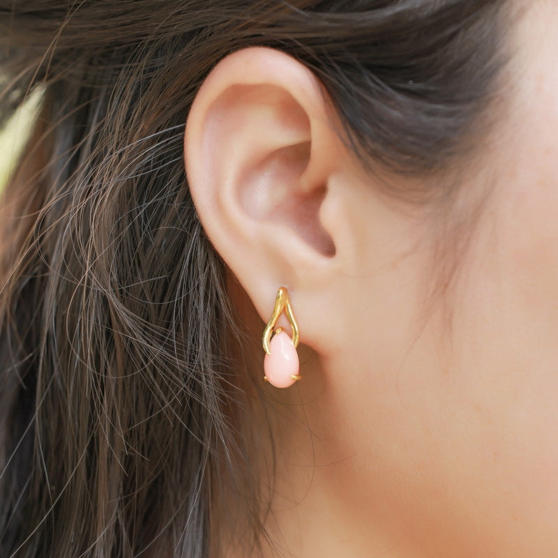 Love Pink Opal Earring