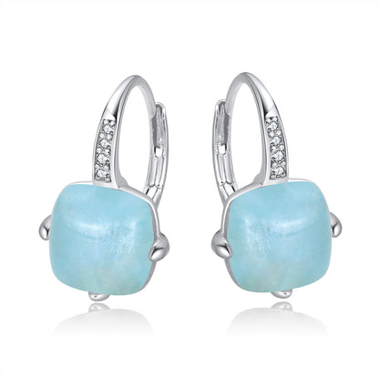 Ocean Glow Aquamarine Drop Earrings