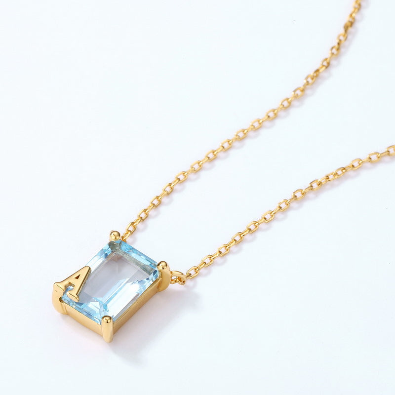 Clara Topaz Geometric Necklace