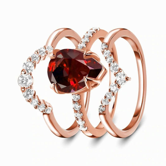 Mariabella Ruby Match Rings