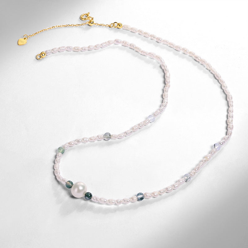 Evelina Pearl Moss Necklace