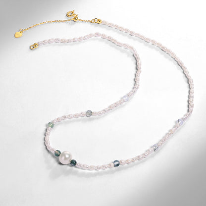 Evelina Pearl Moss Necklace