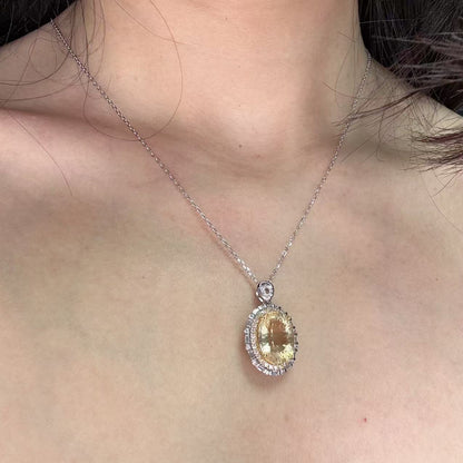 Aurora Halo Crystal Necklace