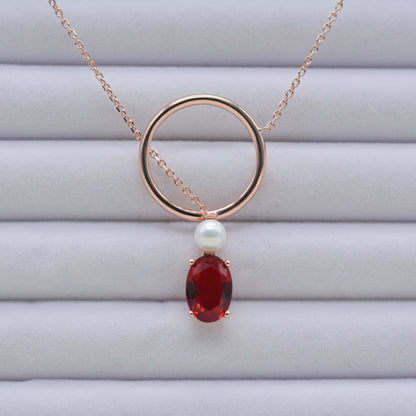 Emmelina Ruby Necklace